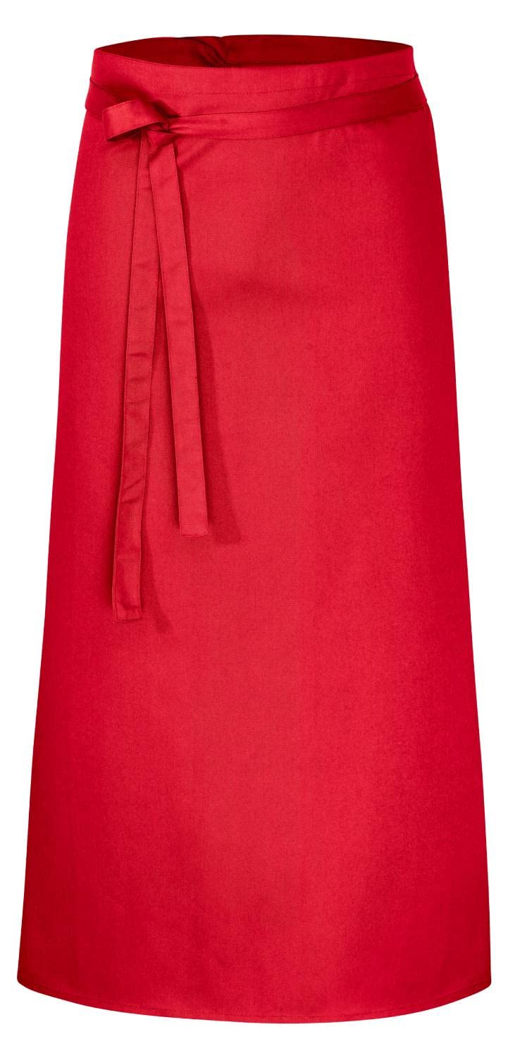 DESERMO 5x reliures de qualité supérieure 100x100cm | Tablier professionnel de qualité supérieure pour homme et femme | Mélange innovant de coton et de polyester | 220 g/m² (rouge)
