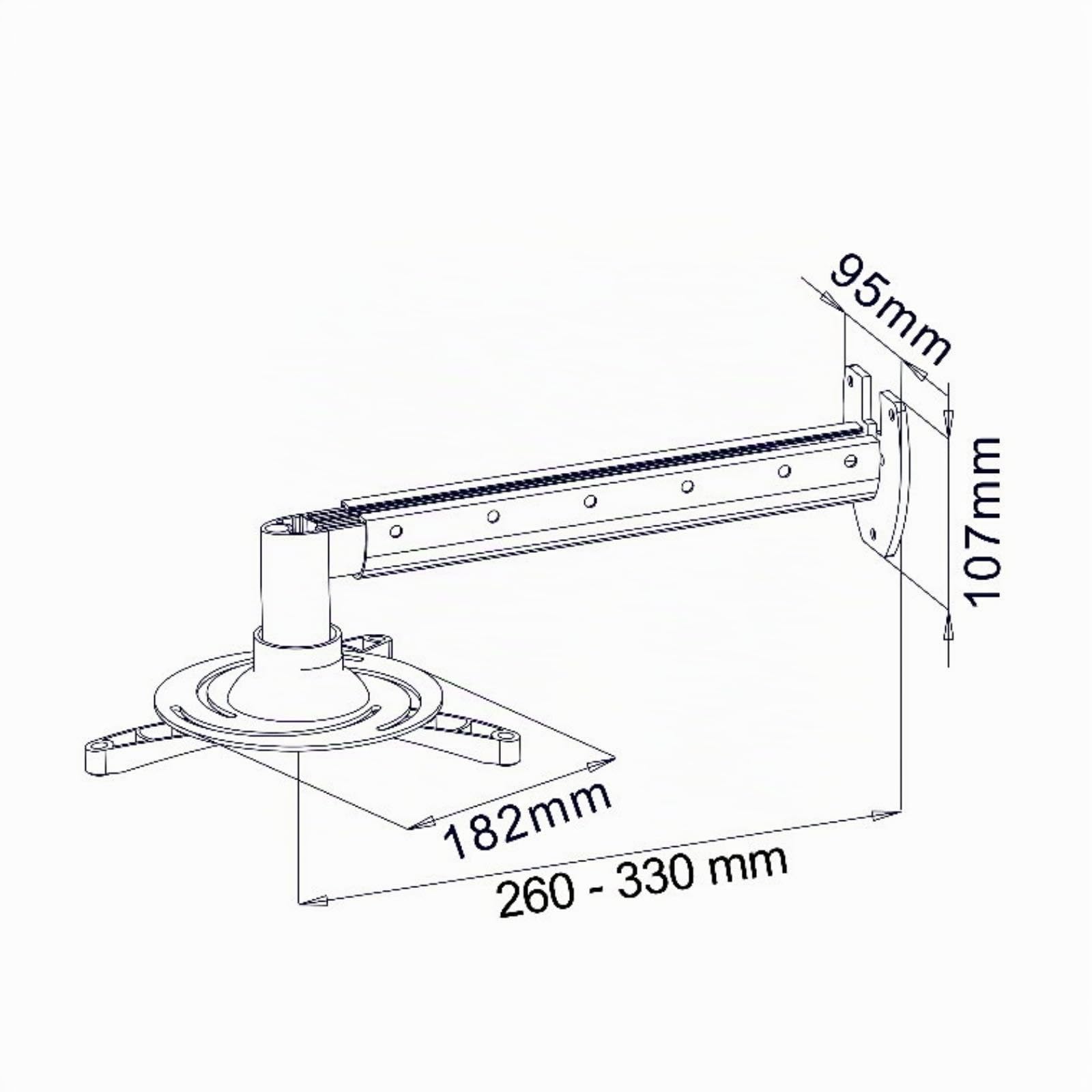 myWall H16-5WL Wandhalter für Beamer weiß