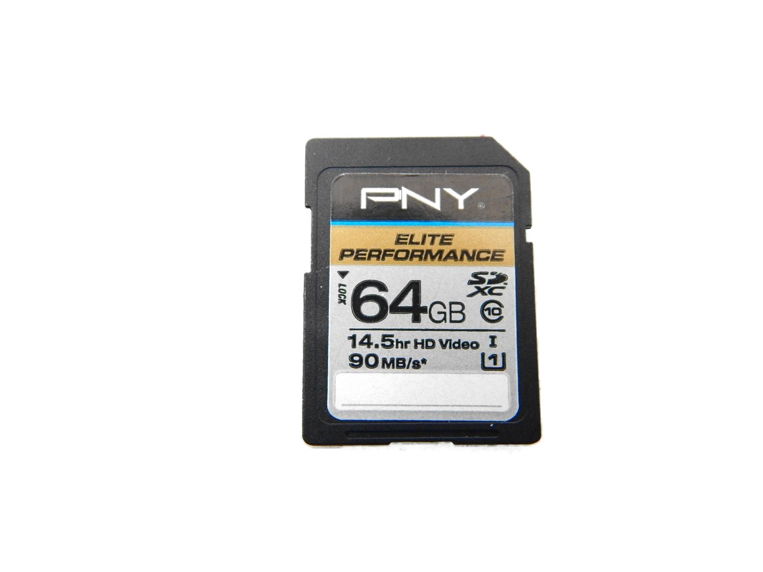 PNY Elite Performance 64GB High Speed SDXC Class 10 UHS-I, U3 Up to 95MB/sec Flash Card - P-SDX64U1H-GE