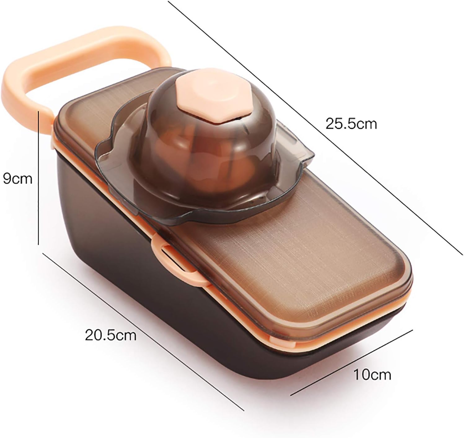 Food Mandolin Slicer Manual Onion Mincer Chopper Dicer Kitchen Multi-purpose Potato Cutter with Container 5 in 1 Vegetable Chopper Salad Chopper for Garlic Cabbage Carrot Tomato-Green 25.5 x 10 x 9 cm