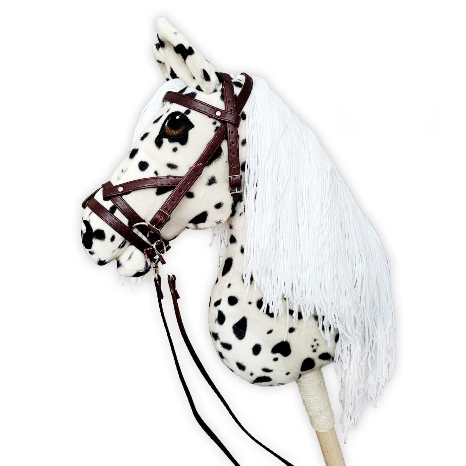 Hobby Horse - Cavallo hobby, formato A3 (cavallo su un bastone) (bianco)