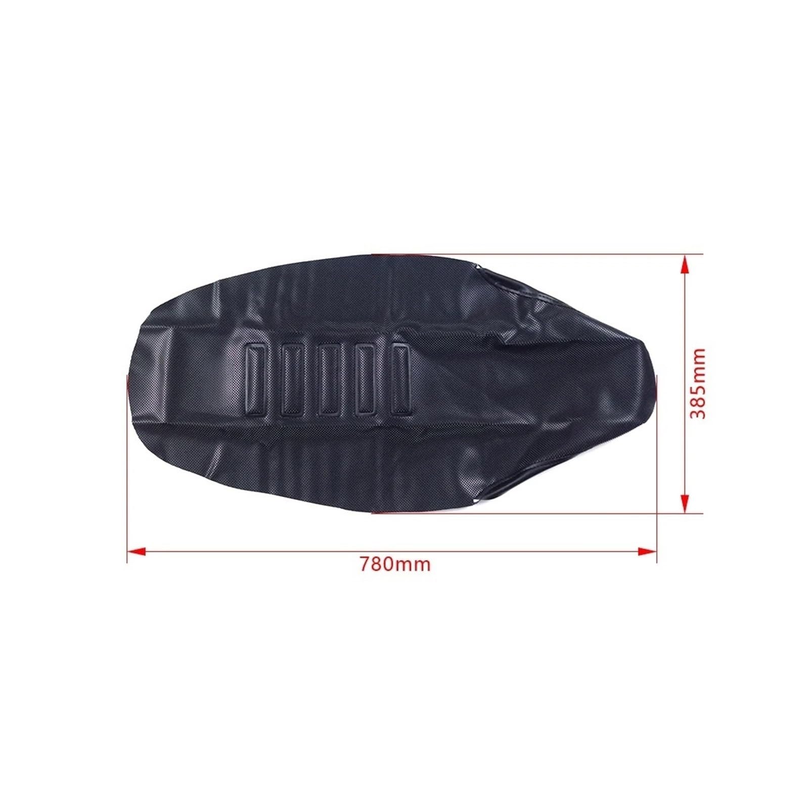 Coprisedili per moto Gomma universale impermeabile antiscivolo con motivo a diamante per motocicletta per fodere per cuscini per fuoristrada(Rosso)