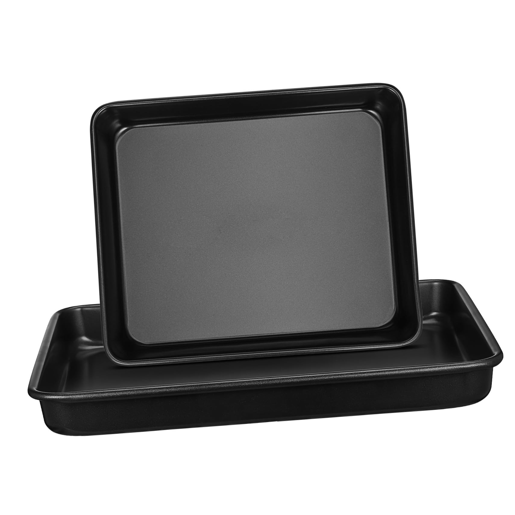 STOBAZA 2stücke Backbleche Für Ofen Aus Edelstahl Tabletts Zum Backen Von Kuchen Und Brot Backblechpfannen Mit Erhöhtem Rand Für Einfache Handhabung Und Reinigung