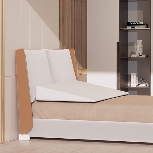 Miniatura 2 de LILYPELLE Cubrecolchón inclinado para cama de 7.5 pulgadas, almohada de cuña de espuma inclinada con funda lavable, cubrecolchón de cuña para