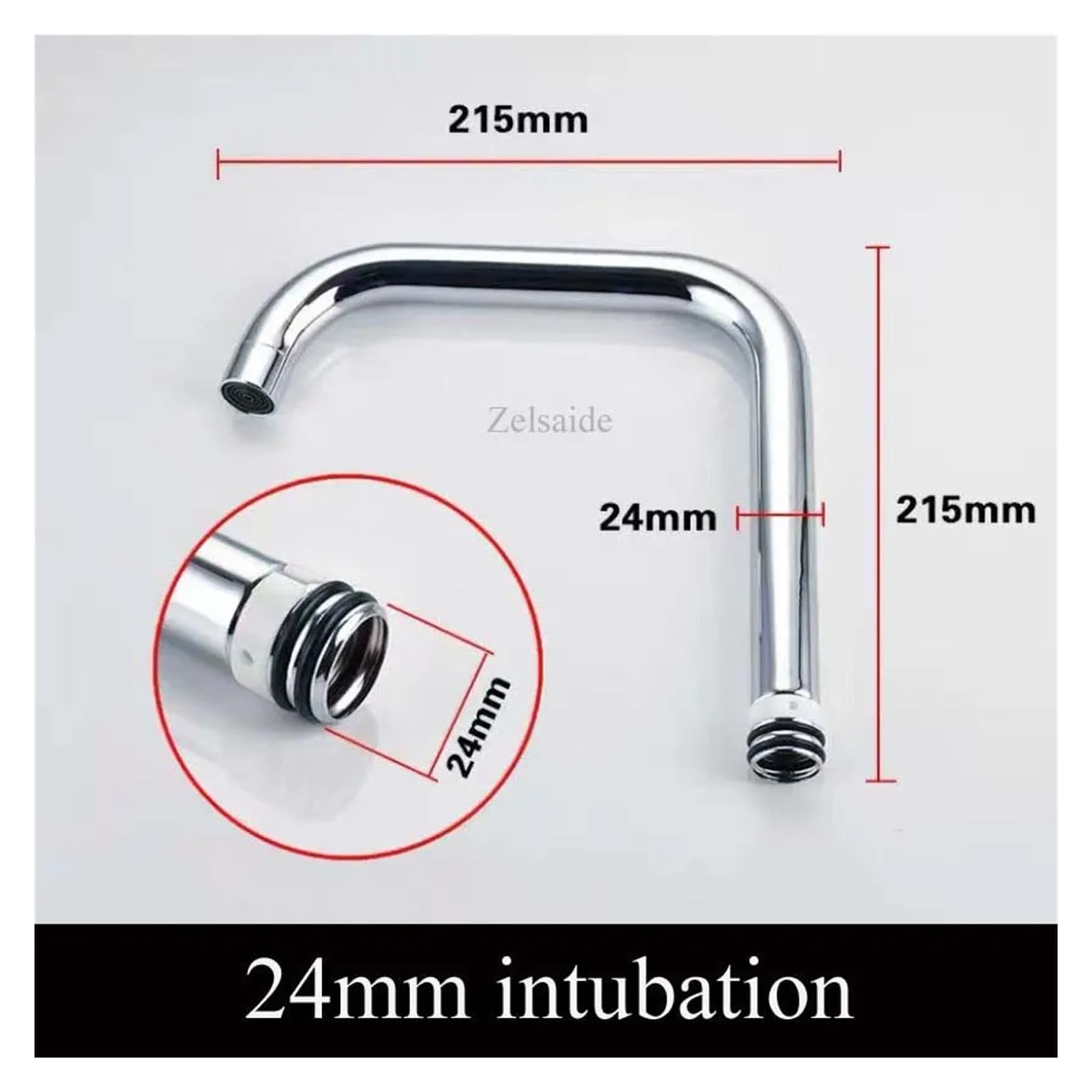 Abflussrohr für Küchenspüle, Edelstahl, Ersatzrohr für 24-mm-Wasserhahnanschluss, langlebig und auslaufsicher, ideal für die Küchenrenovierung