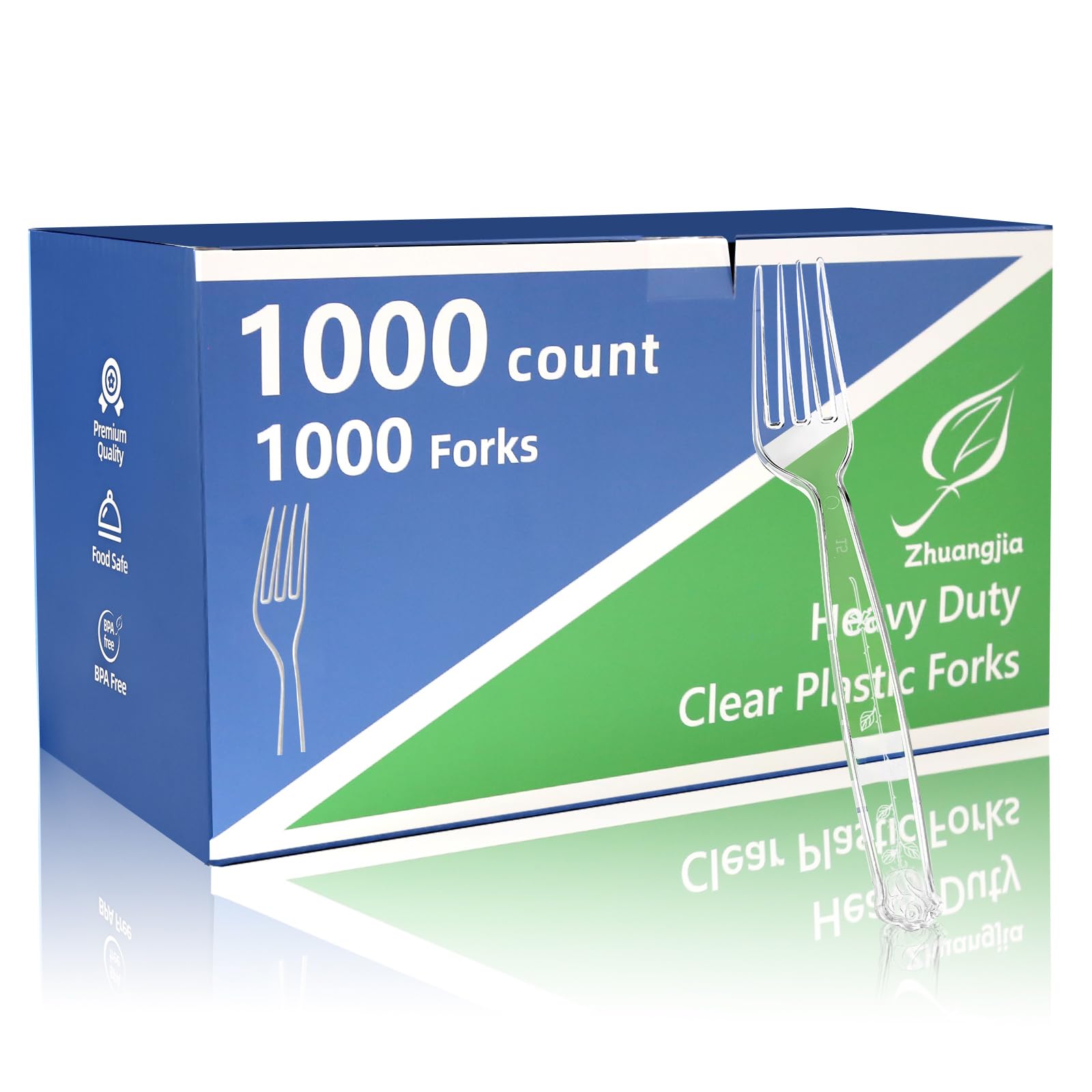 500 Count Heavy Duty Disposable Clear Plastic Forks, bulk Plastic Cutlery — Amazon image 11
