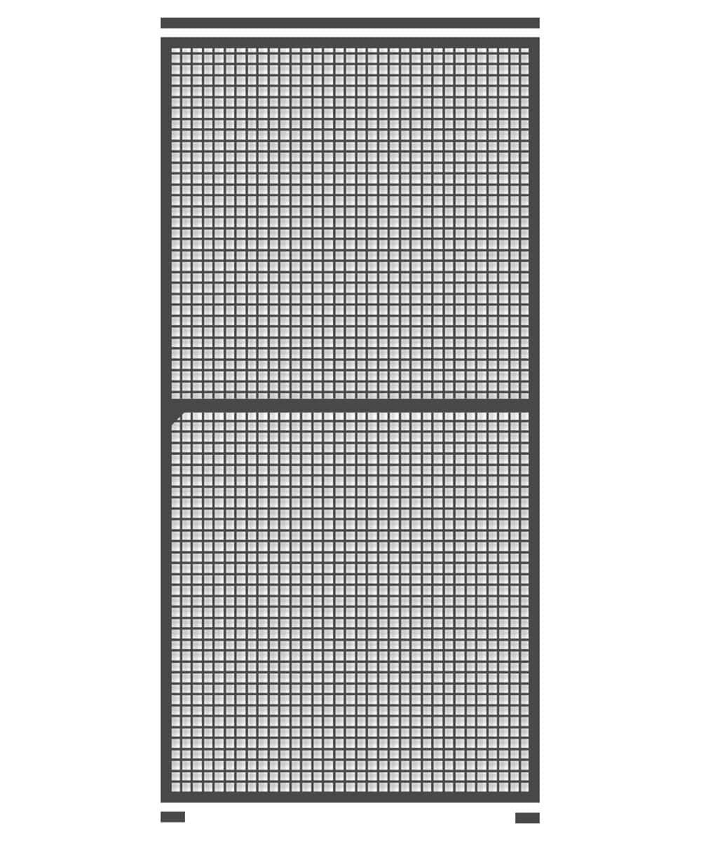 Schellenberg 70073 moskitiera na drzwi przesuwne Premium, ochrona przed owadami do przesuwania drzwi ze środkową podporą dla większej stabilności, tkanina z włókna szklanego, 120 x 240 cm, antracytowa