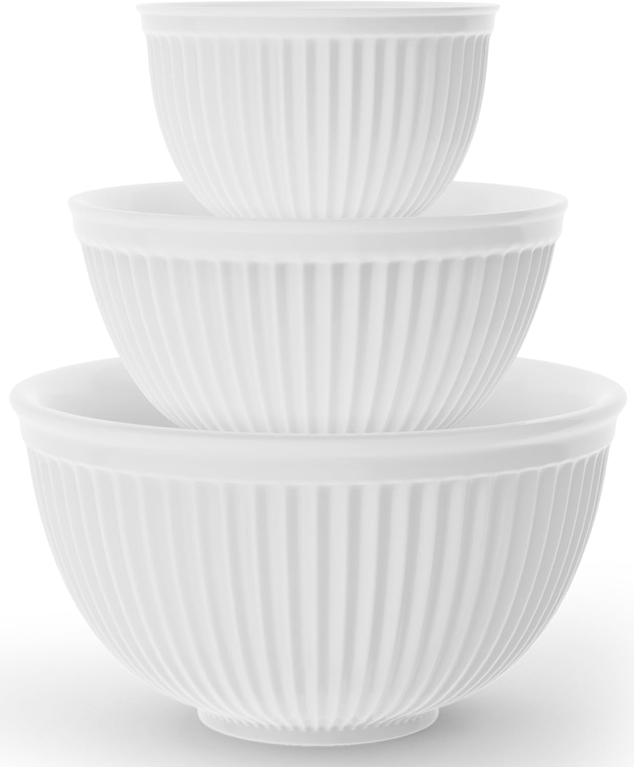 Omniware Simsbury Mixing Bowls, Set of 3 - Nesting Stoneware Bowls for Baking & Cooking - 30 oz, 75 oz, 112 oz - Dishwasher Safe, Durable Kitchen Essentials for Everyday Use (Honey)