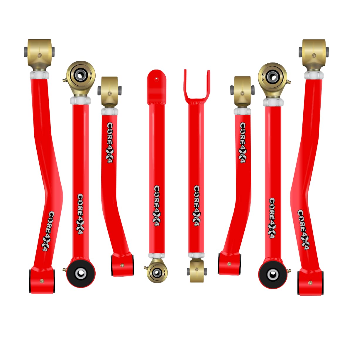 Buy CORE 4X4 Adjustable Control Arms Tier 3 Complete Set Color Red