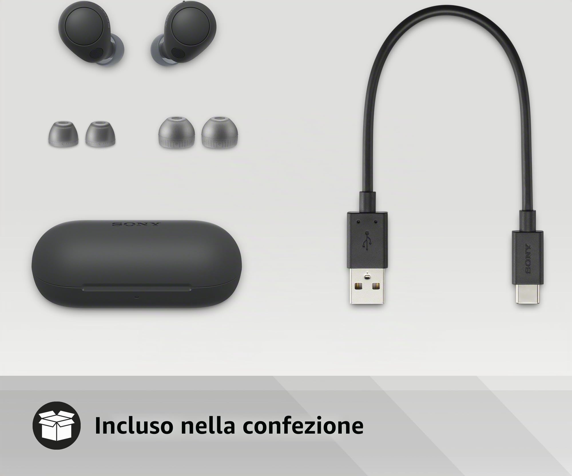 Sony WF-C710N auricolari Truly Wireless con Noise Cancelling, qualità delle chiamate,connessione multipoint,IPX4, fino a 40 ore di autonomia, compatibili con iOS e Android, Black (nuovo modello)