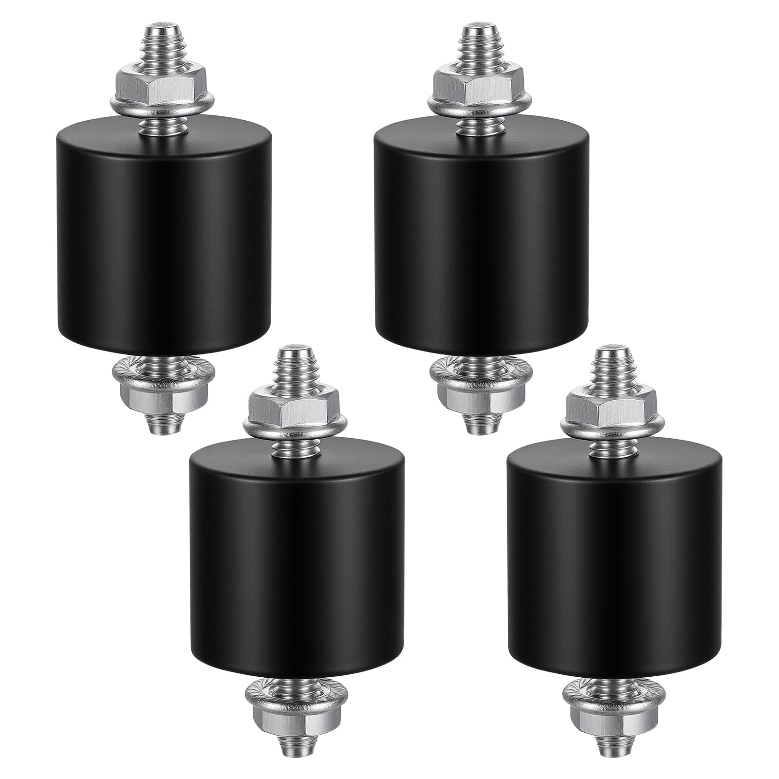 4 Pack 25x25mm M6 Rubber Vibration Isolator Mounts, Rubber Isolator Mounts, Rubbers Mount Shock Absorber, Anti Vibration Pads for Fitness Equipment