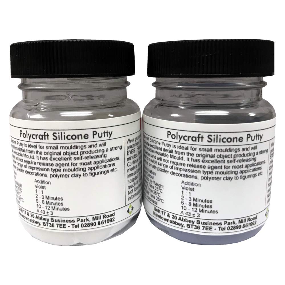 Polycraft Silicone Putty RTV Mould Making Rubber - 100g Kit