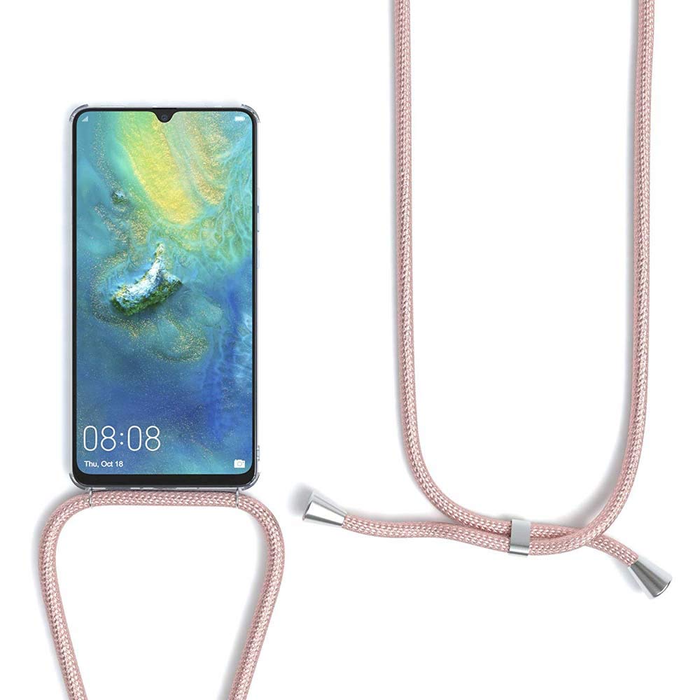 YuhooTech Custodia con Cordino per Huawei Mate 10 Lite, Cover con Collana Practical Stylish, Trasparente Morbido Silicone Leggero Soft TPU Bumper Antiscivolo Case per Cellulare Girocollo