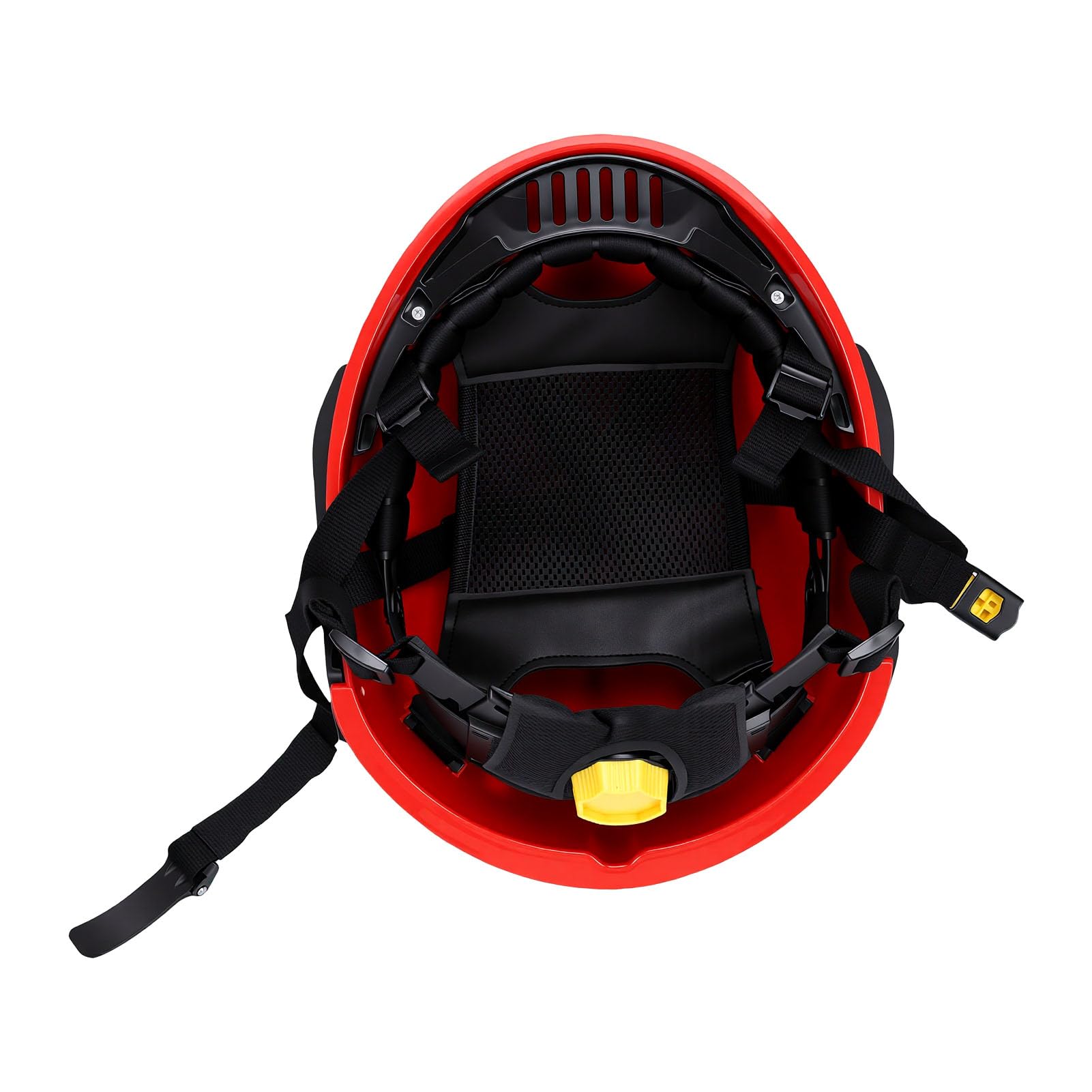 Luocute Casco de Seguridad de Rescate con Faro Desmontable, para Sitio de Construcción, Casco de Emergencia para Bomberos, Resistencia Al Impacto y Al Fuego, Tiras Reflectantes