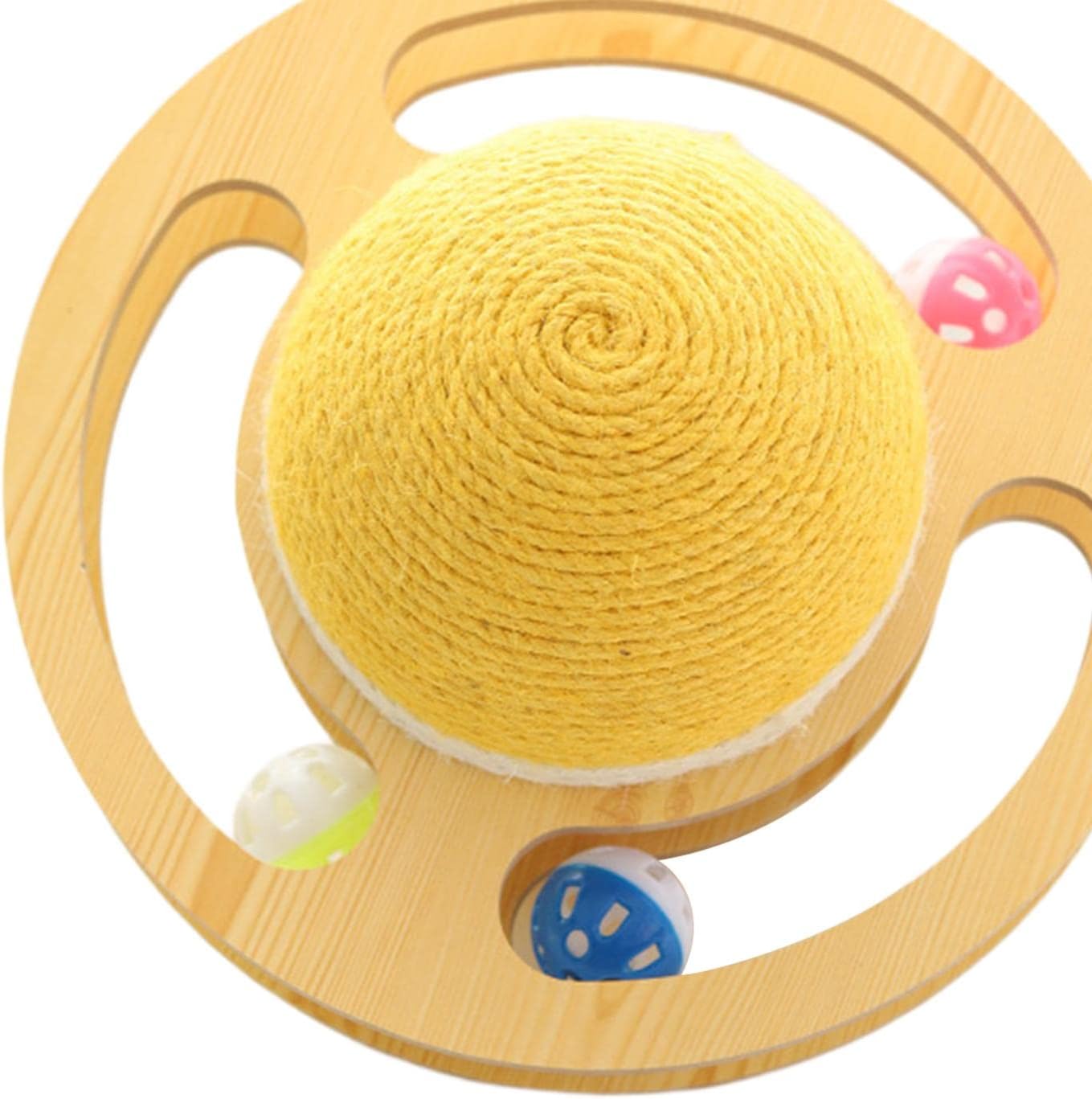 COMBR Planet Turntable Scratcher Cat Scratcher Turntable Toy for Excercising Kitty Large