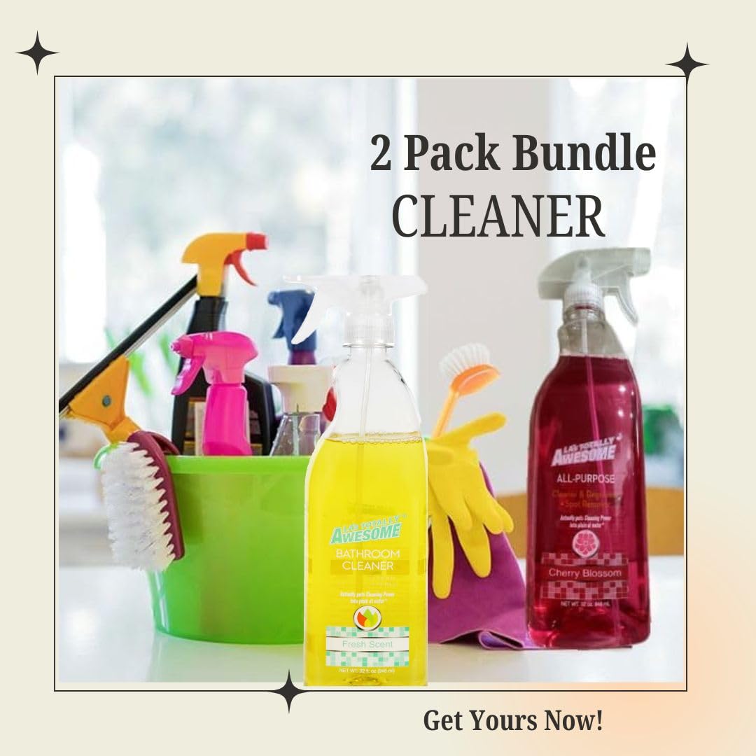 Generic Cleaning Bundle: Awesome Cherry Blossom All-Purpose Cleaner & Fresh Scent Bathroom Cleaner - Powerful Degreaser & Spot Remover 32 oz. Product Image 4