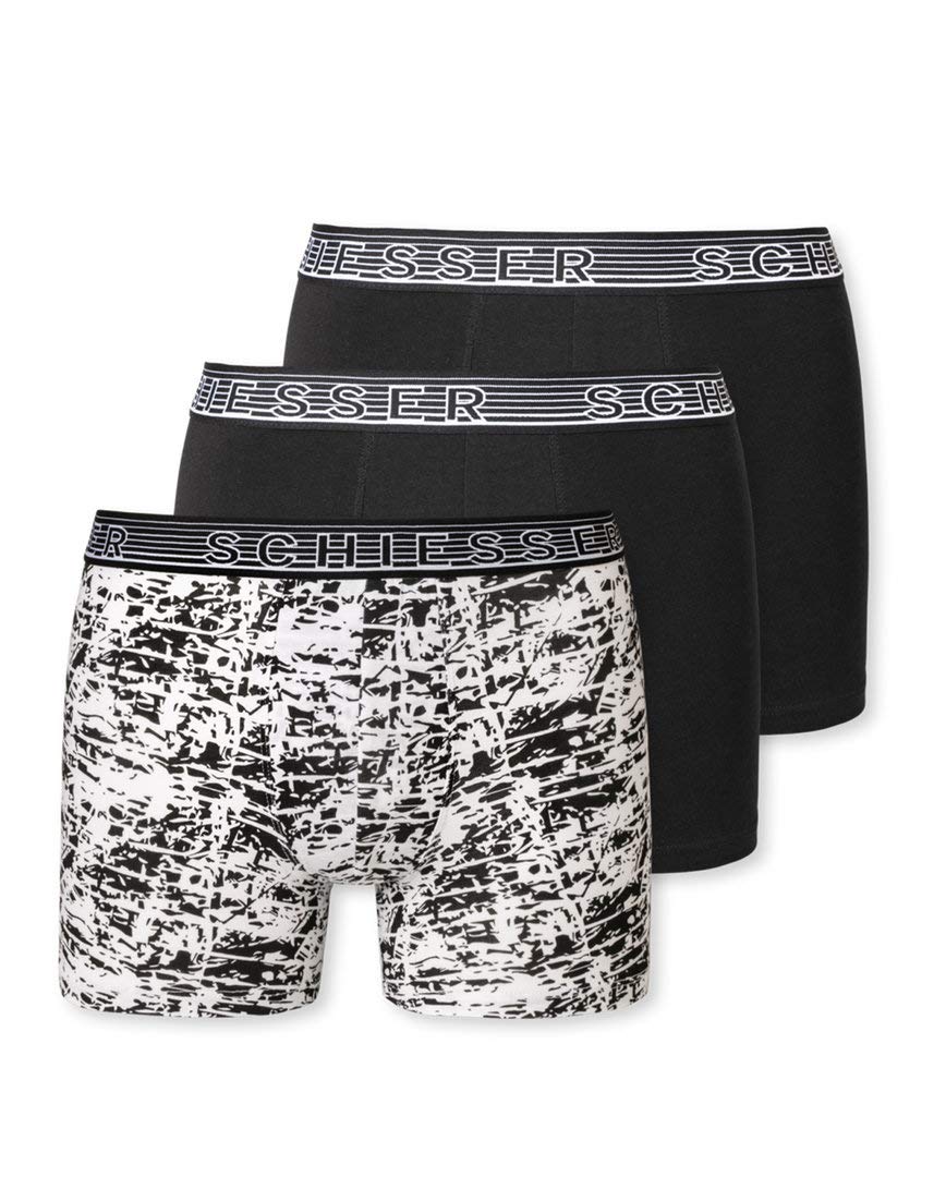 Schiesser 173536 - Confezione da 6 pantaloni 95/5, Black Mixed, 152 cm