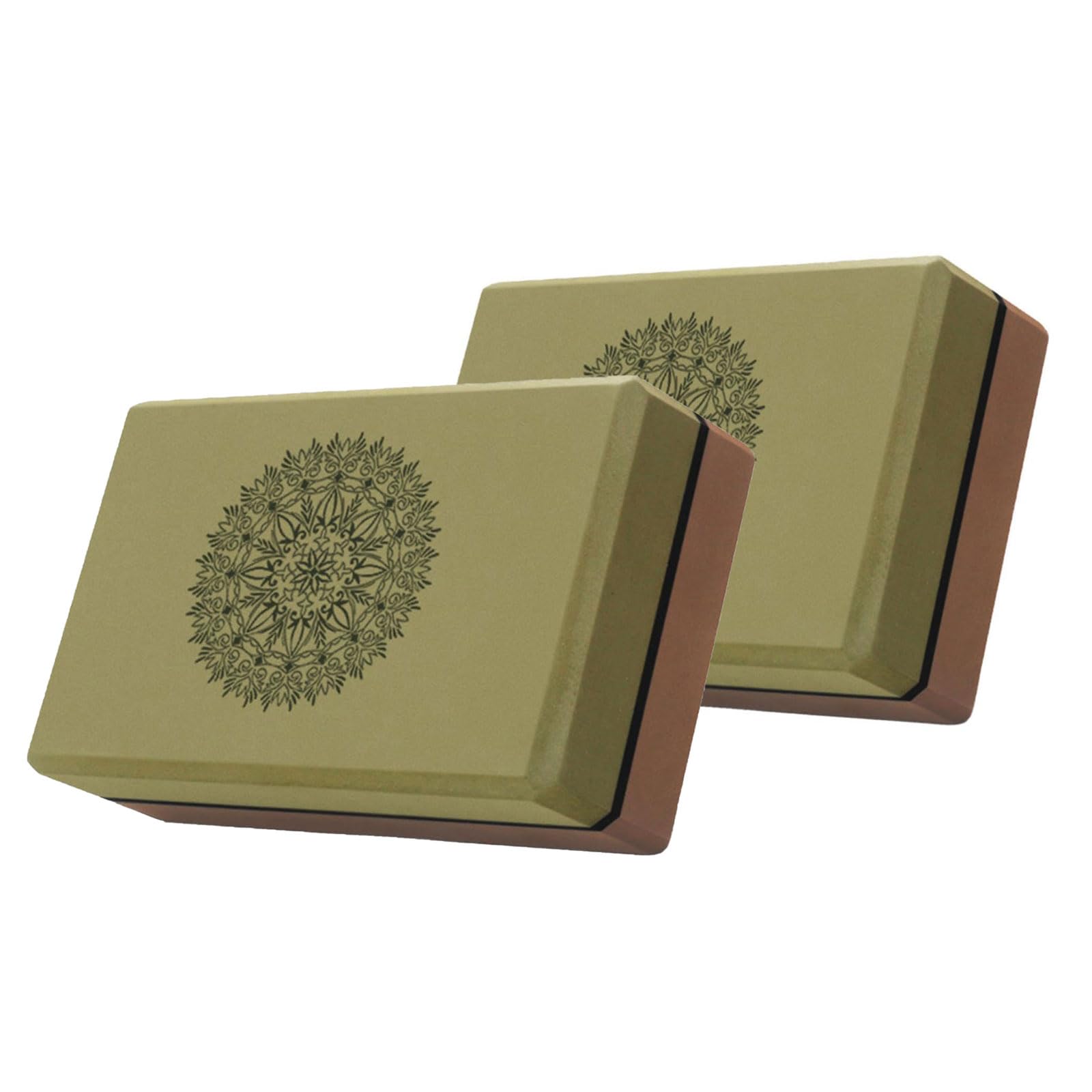 Set di 2 Blocchi Yoga,bicolore mattoncini Yoga in schiuma EVA,leggeri e resistenti,antiscivolo,per Pilates,stretching,meditazione e riabilitazione,Facili da pulire,adatti a principianti e avanzati