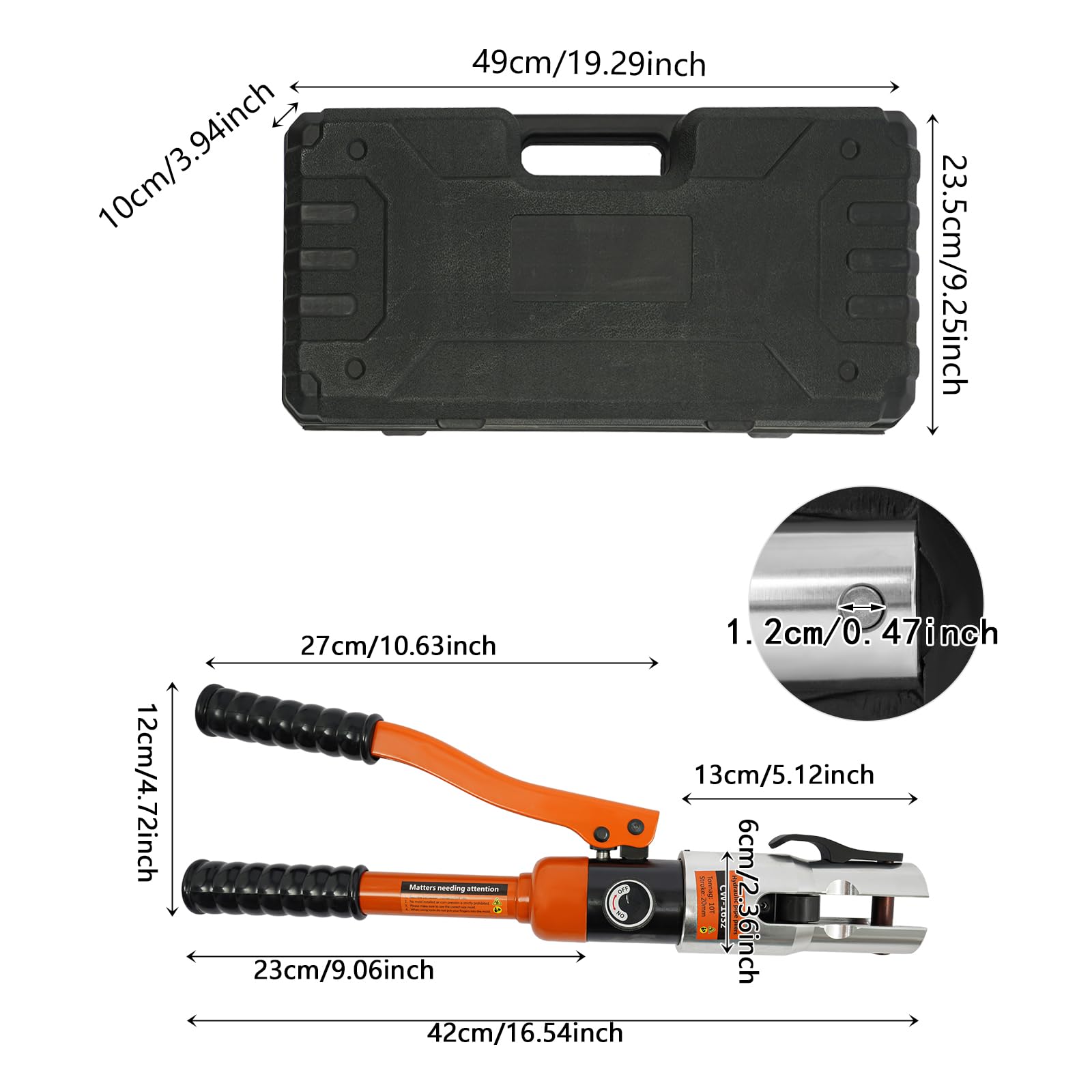 Zestaw szczęk zaciskowych, kompatybilny z kontur V 12-28, profesjonalne szczypce, hydrauliczne szczypce zaciskowe 10T, szczypce hydrauliczne z 7 sztukami form zaciskowych, szczęk zaciskowych do rur
