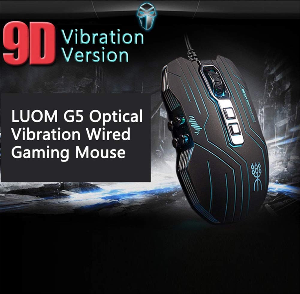 Mouse da gioco Gaming Mice Mouse da gioco a vibrazione cablata con ottica USB 9D a LED a 3200 DPI LED a 7 colori