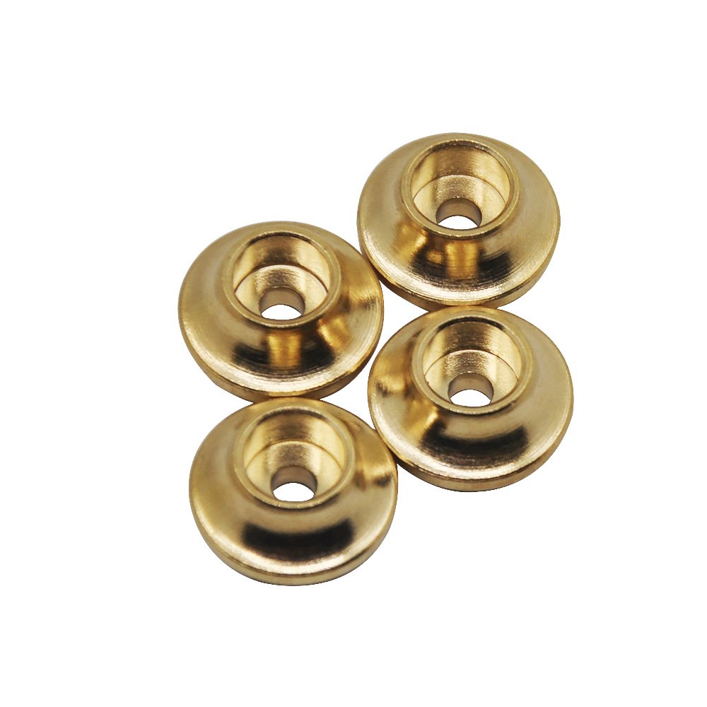 XUNJIAJIE 20G/Set Brass Spring Retainers Shock Cups for 1/10 RC Crawler Car TRX4 Upgrades Accessories, Gold, Small - Image 4