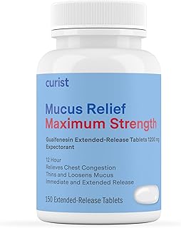 Sponsored Ad - Curist Guaifenesin 1200 Mg Extended Release Tablets - 150 Count Maximum Strength Mucus Relief Tablets - Red...