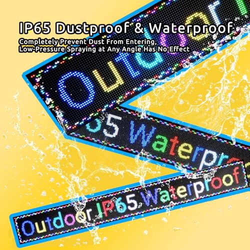 P10 Programmierbares LED-Schild | 96x32 cm SMD-Digitaldisplay mit Neon-Optik | 4000cd/m² Hochhelle| IP65 Allwetter Werbeschild Für Werbetafeln, „Geöffnet“-Schilder & Wohndekoration