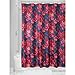 Produktbild iDesign Botanical Poly Duschvorhang, Badewannenvorhang in 183,0 cm x 183,0 cm aus Polyester, marineblau/rot