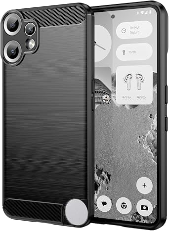Case for Nothing CMF Phone 2 Pro Cases, Ultra Slim Phone Cover with Shock-Absorption TPU Rubber Protective Cover for Nothing CMF Phone 2 Pro Black