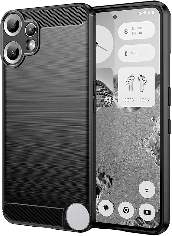 Case for Nothing CMF Phone 2 Pro Cases, Ultra Slim Phone Cover with Shock-Absorption TPU Rubber Protective Cover for Nothing CMF Phone 2 Pro Black