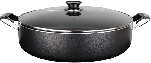 Miniatura 22 de Alpine Cuisine Olla antiadherente de 2.2 cuartos de galón con tapa de vidrio templado y asas de transporte, utensilios de cocina multiusos, horno