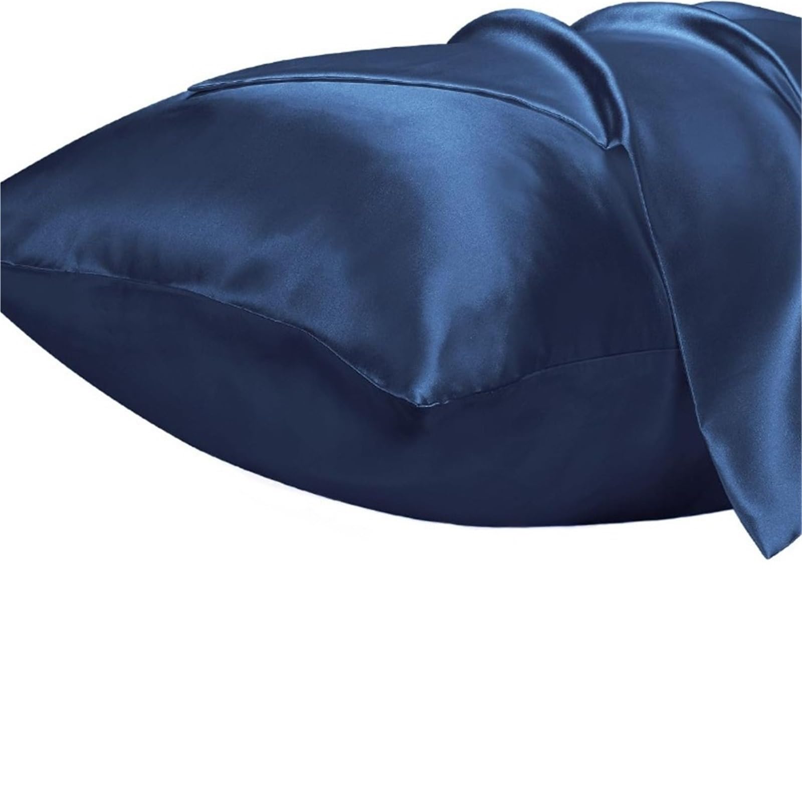 Silk pillowcase 1PC Satin Pillowcase For Hair Silk Pillow Cases For Skin Silky Soft Covers(Navy,50x66cm)