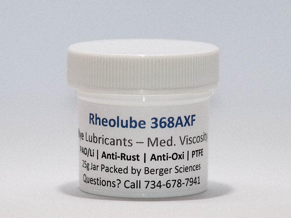 Rheolube 368AXF 25 Gram Jar Medium-Light Viscosity Synthetic Grease with Unique Additive Package, Including Rust Inhibited, Tackifier, PTFE Fortified and EP Fortified
