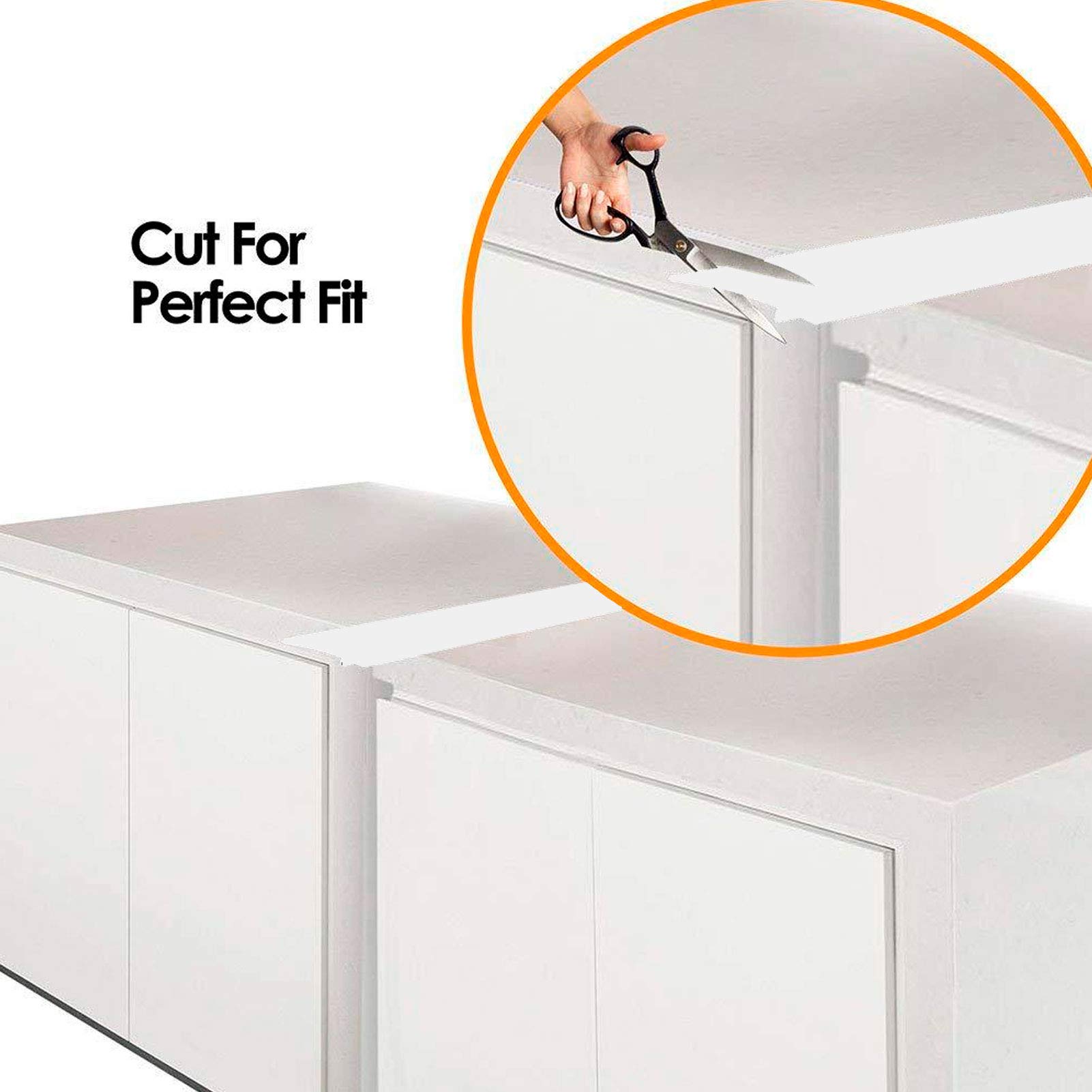 2-Pack Stove Counter Cover Heat Resistant Strip | 21-inch Silicone Gap Filler For Kitchen - View #3