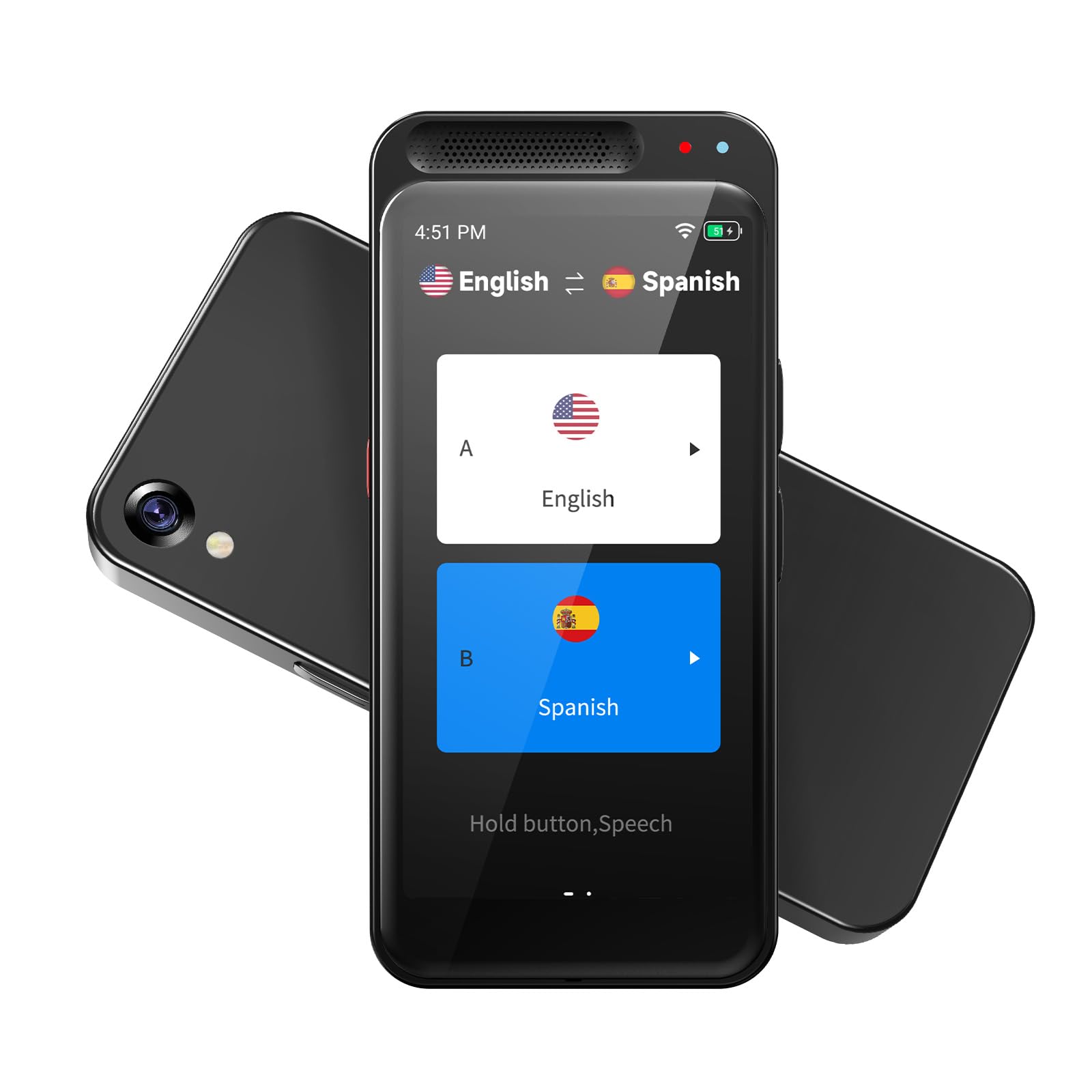 Language Translator Device No WiFi Needed, Upgraded ChatGpt AI Translator Two Way Real Time Voice Translation with 150+ Languages Offline&Recording&