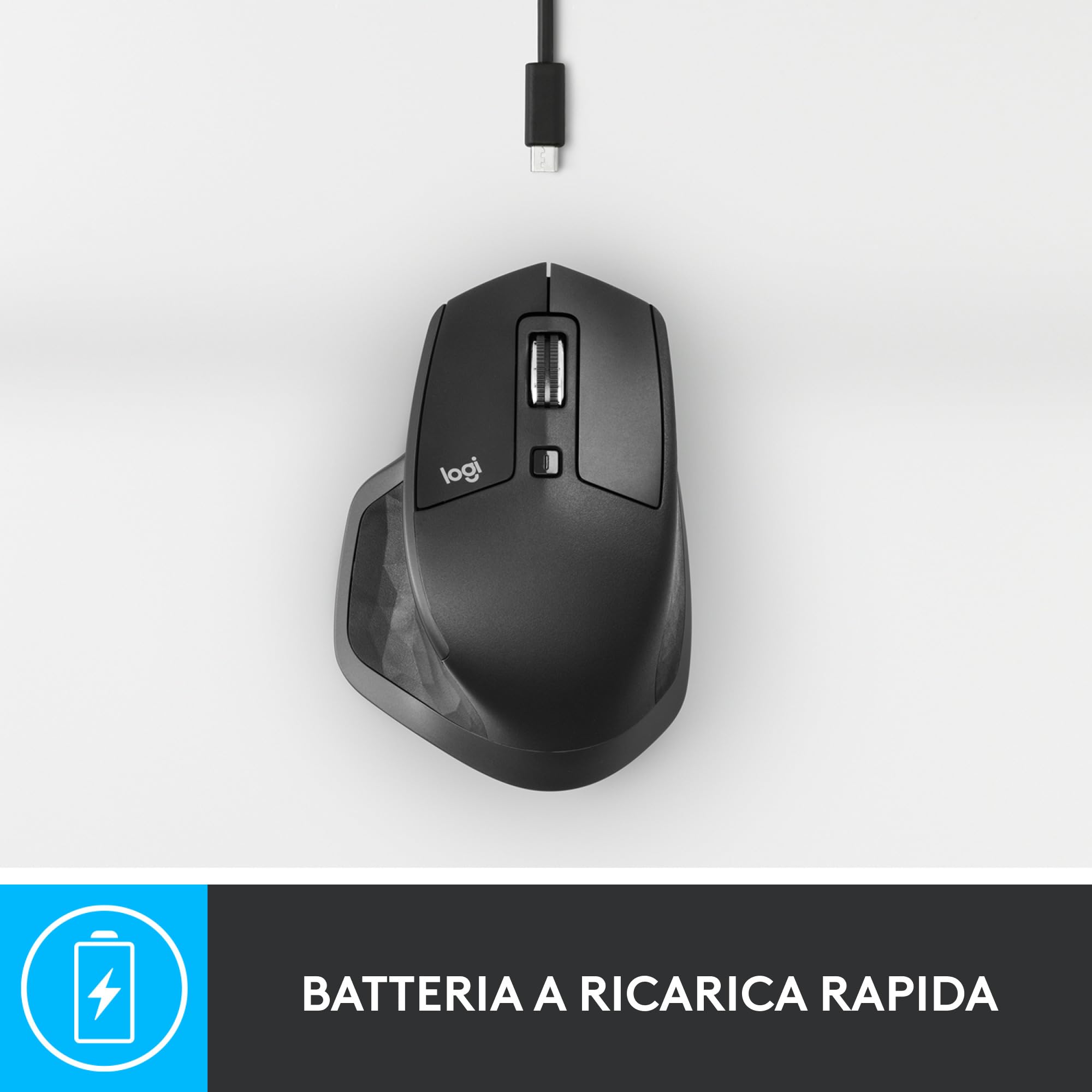 Logitech MX Master 2S Bluetooth Edition Wireless Mouse, desplazamiento superrápido, multisuperficie, ergonómico, recargable, se conecta a 3 ordenadores Mac/PC - Grafito