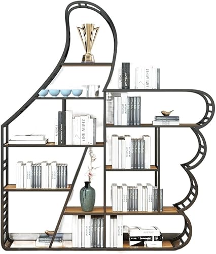 UNNS Estantería creativa de múltiples capas de metal, estantería de piso a techo, adecuada para sala de estar, estudio, oficina, estante organizador