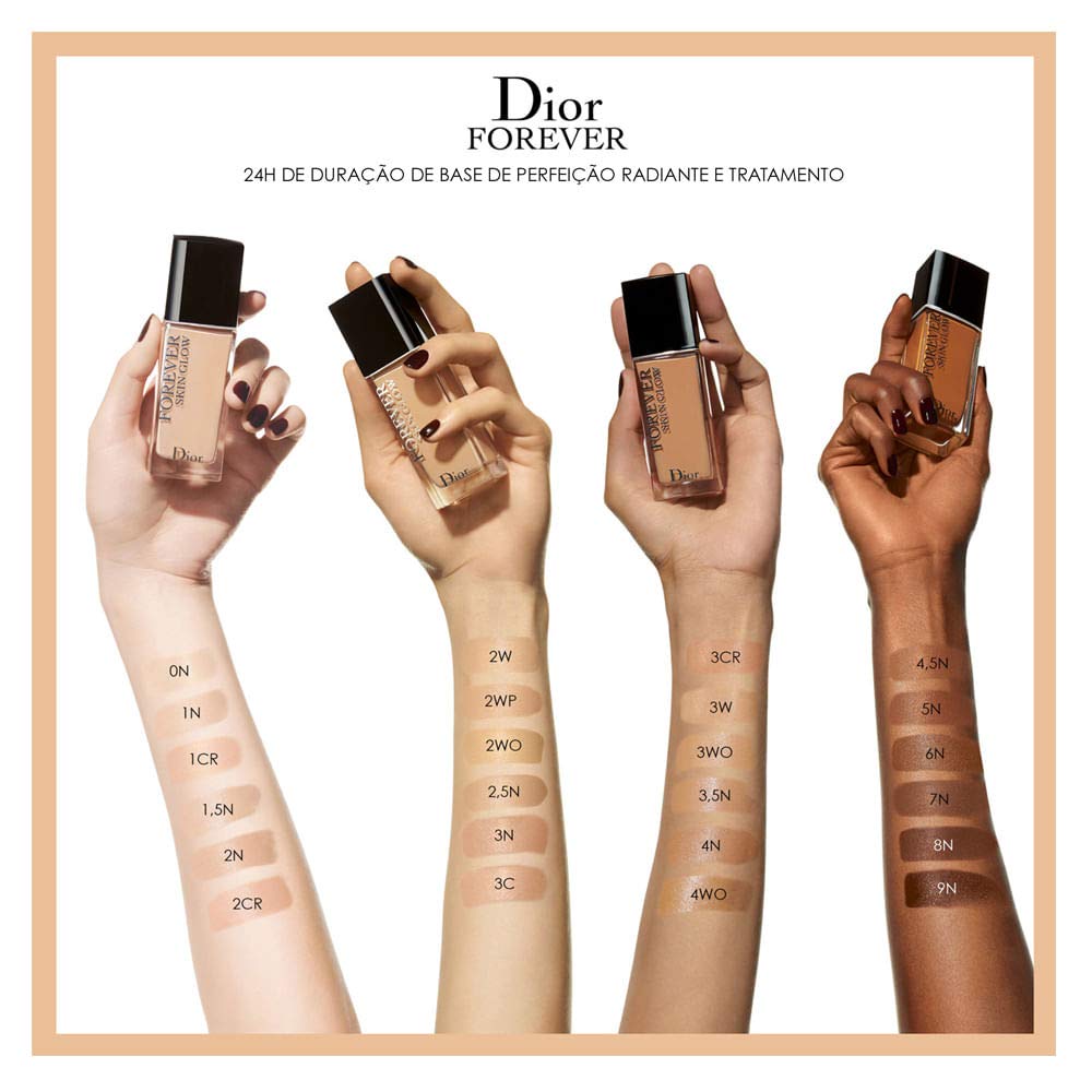 Christian Dior Diorskin Forever Glow Fondotinta Fluido Lunga Tenuta con SPF 35, 5N Neutral, 30 ml