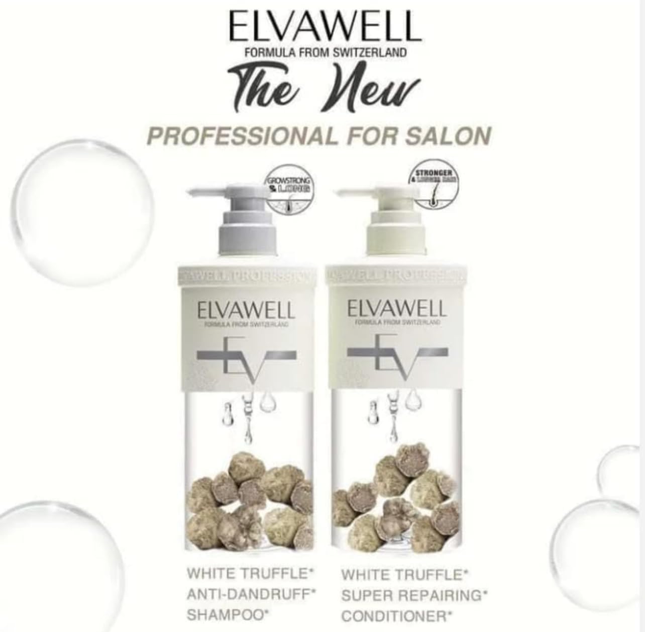 Generic Elvawell white truffle anti-drandruff sahmpoo &conditioner size 1000ml, 1.84 Pound (Pack of 2)