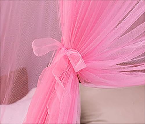 Miniatura 5 de Kertnic Toldo de cama con mosquitera para niñas, toldo de princesa, cortina de cama de malla fina transparente, toldos de cama para niños y adultos,