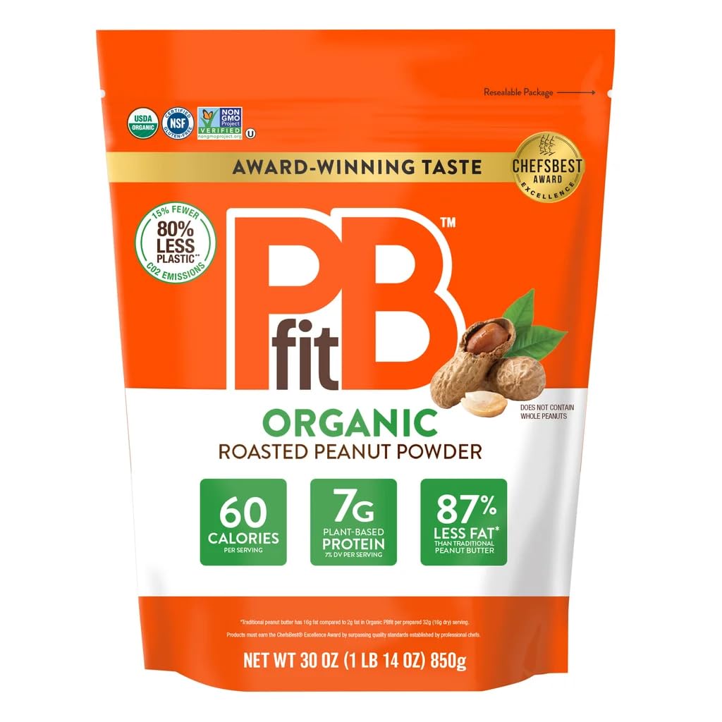 Organic PB Fit Peanut Butter Powder 30 OZ, 1.88 Pound (Pack of 1)
