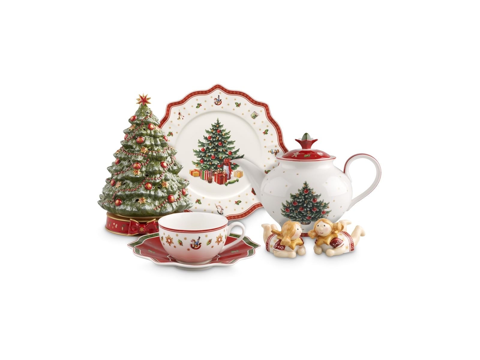 Villeroy & Boch 14-8585-1201 Tazza da caffè con latte e piattino Toy's Delight, set di 2 pezzi, 300 ml e 19 cm, porcellana, multicolore, 3,15 x 8,66 x 6,3 cm