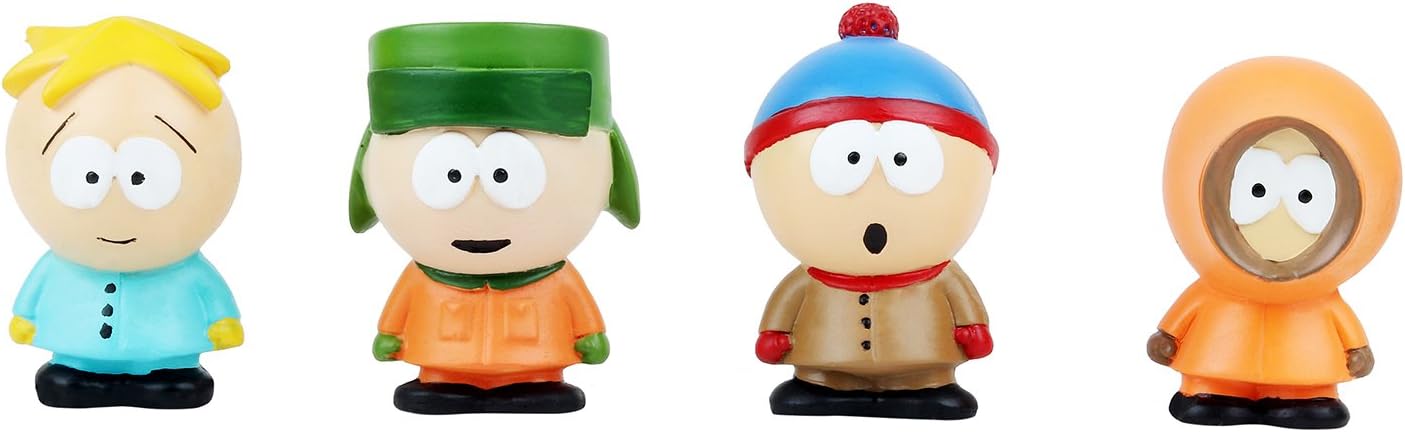 Wowheads South Park Non-Bobblehead Resin made Pack of 4 VH1 MTV HBO Series Funny Characters