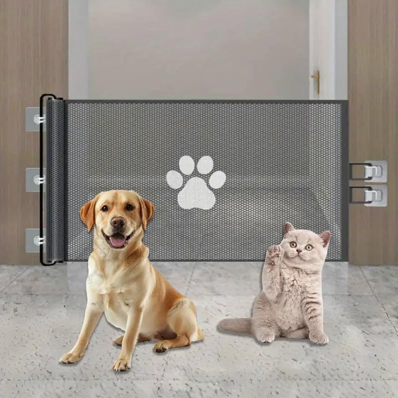 Barrière pour escalier extensible sans perçage pour protéger bébé et chat