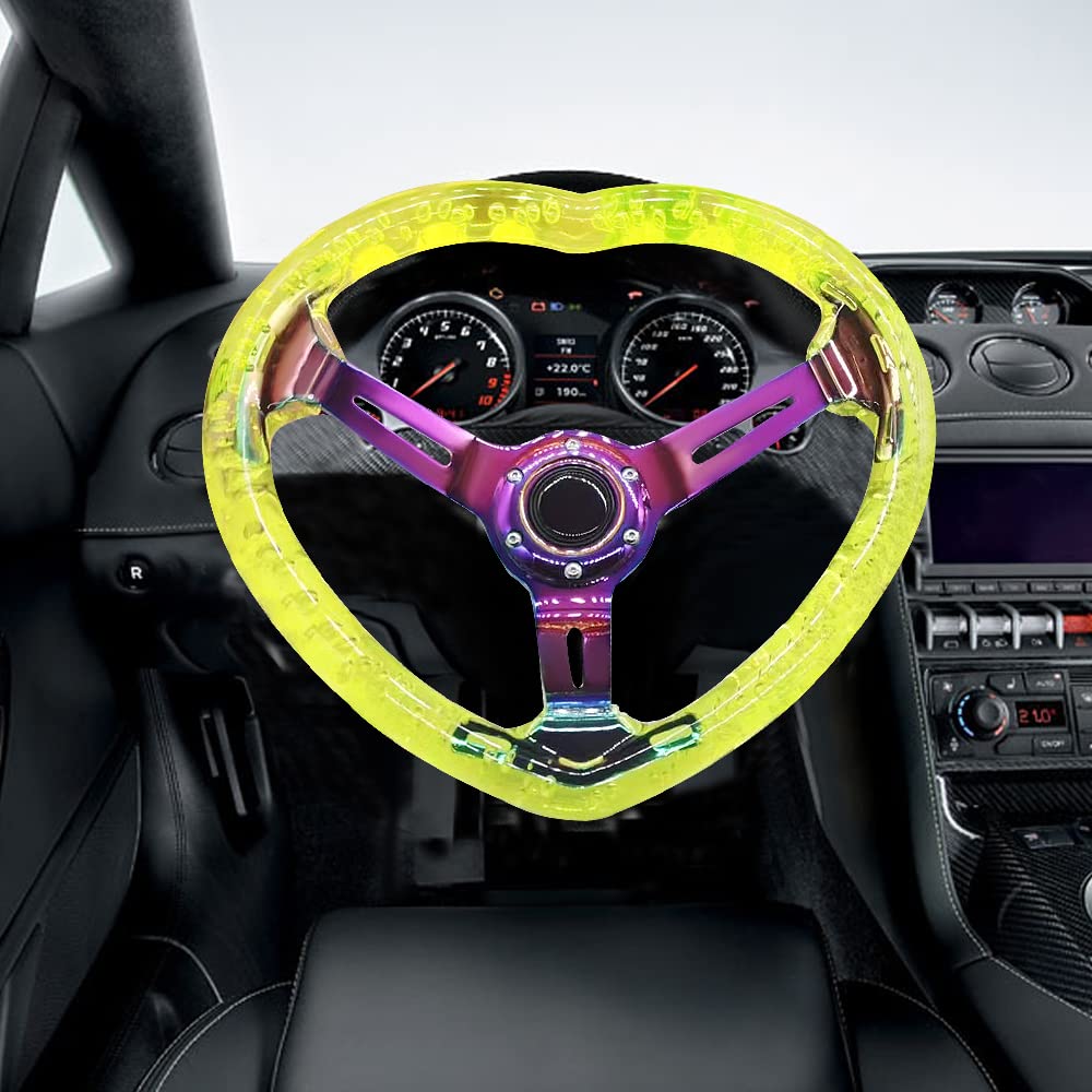 ハート型ステアリング ALTEED ハート型ステアリング ピンク色アクアデザインハンドル