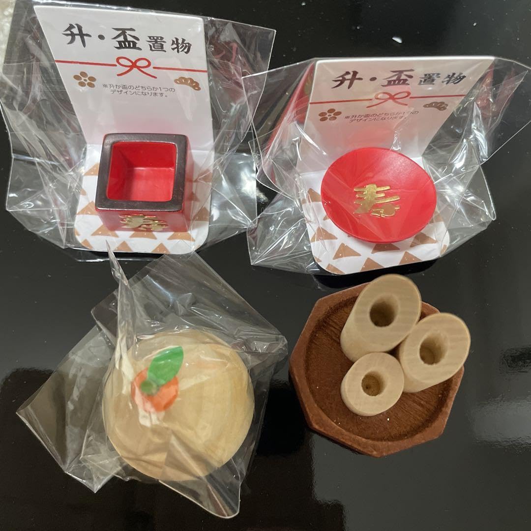 Amazon | お正月 鏡餅 門松 升 ミニチュア セリア 置物 コレクション