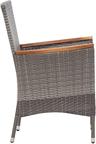 Miniatura 8 de DGZLIIO Juegos de patio para césped mesa de comedor y sillas al aire libre muebles de exterior juego de comedor de 7 piezas con cojines ratán de