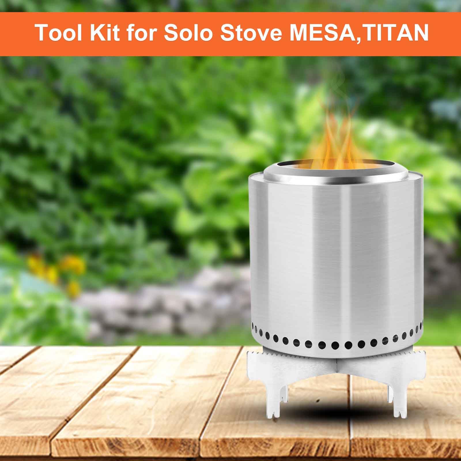 Telaio per Piano Cottura a Braciere, Acciaio Inossidabile Supporto per Braciere da Tavolo con Design a Croce e Dentellatura Evita lo Scivolamento Compatibile con Solo Stove Mesa