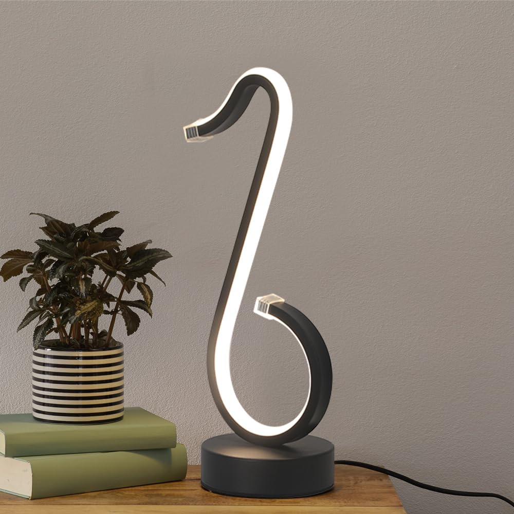 Lampes de Bureau Lampe de Bureau à LED Lampe de Chevet à LED avec 3 Modes de température de Couleur Lampe de Table pour Le Soin des Yeux (B)