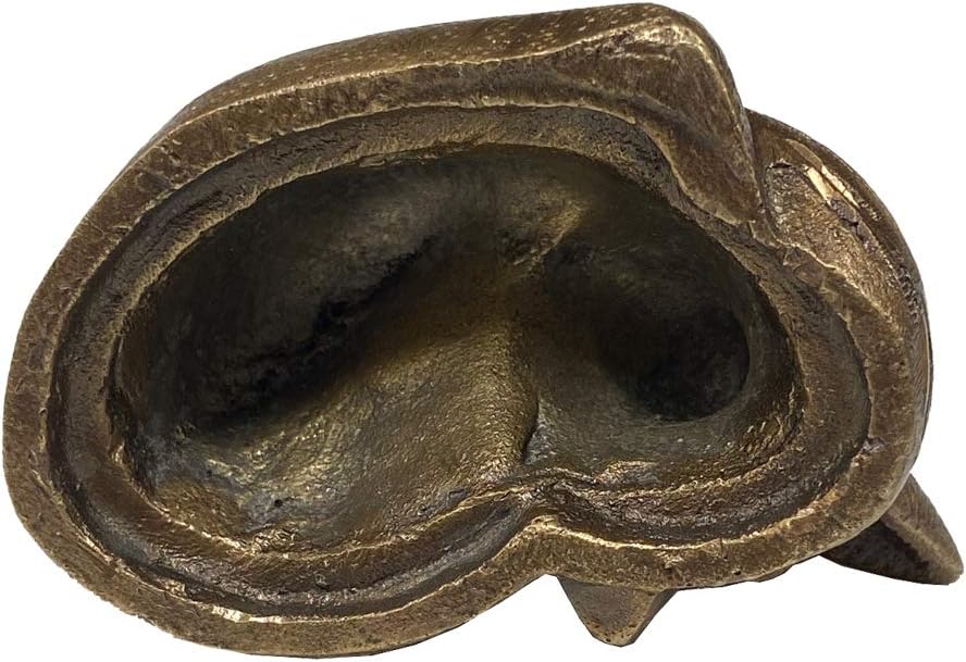 2-1/2" Antiqued Brass Sleeping Fox Paper Weight Tabletop Lodge Cabin Decor